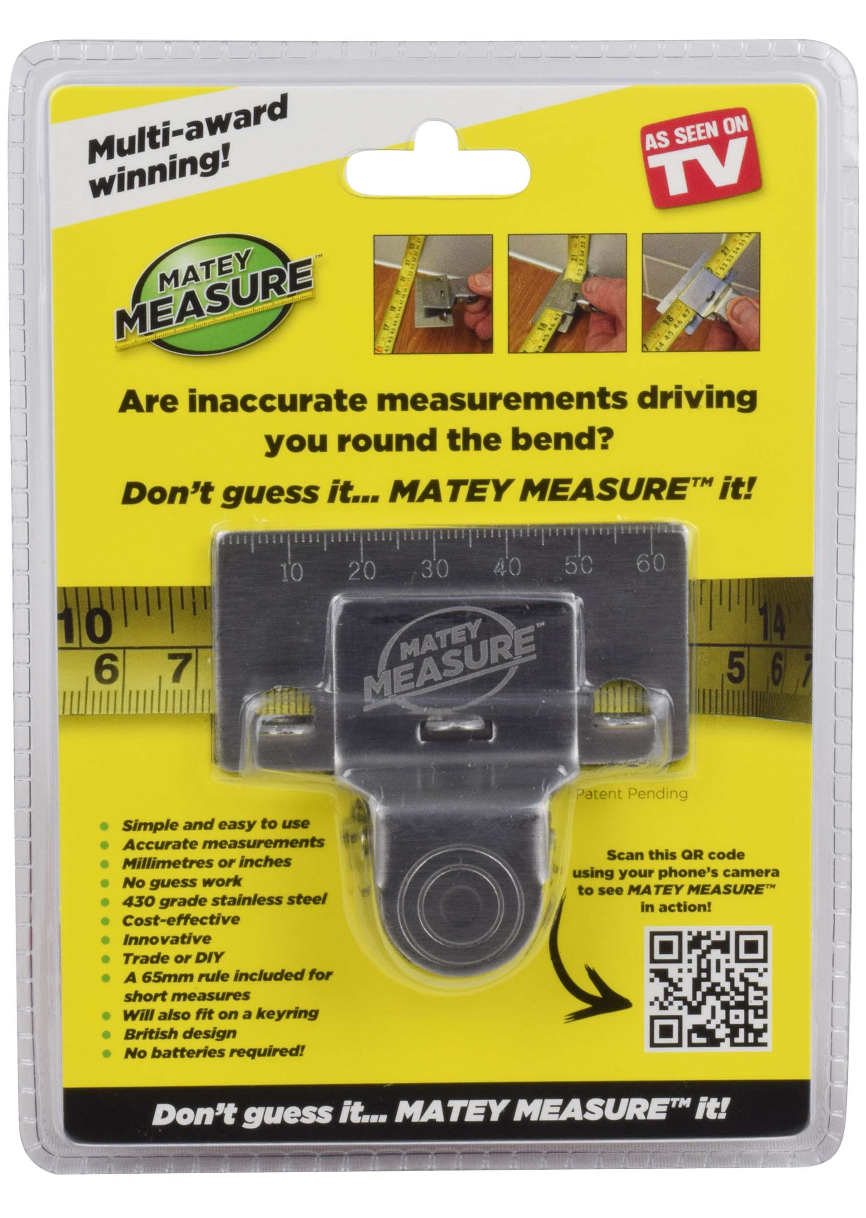 Matey Measure Tape Measure Aid. Don't Guess It… Matey Measure It